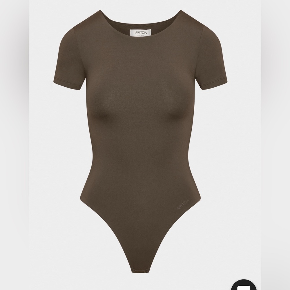 Short sleeve babaton brown bodysuit